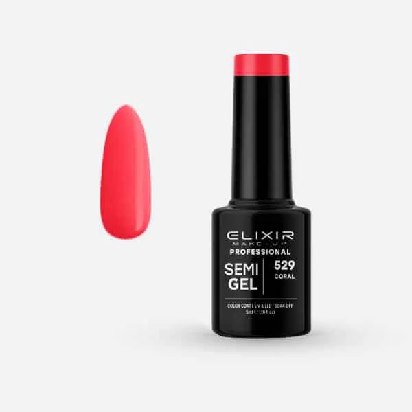 Élixir Semi Gel #529 vernis semi-permanent 5ml corail