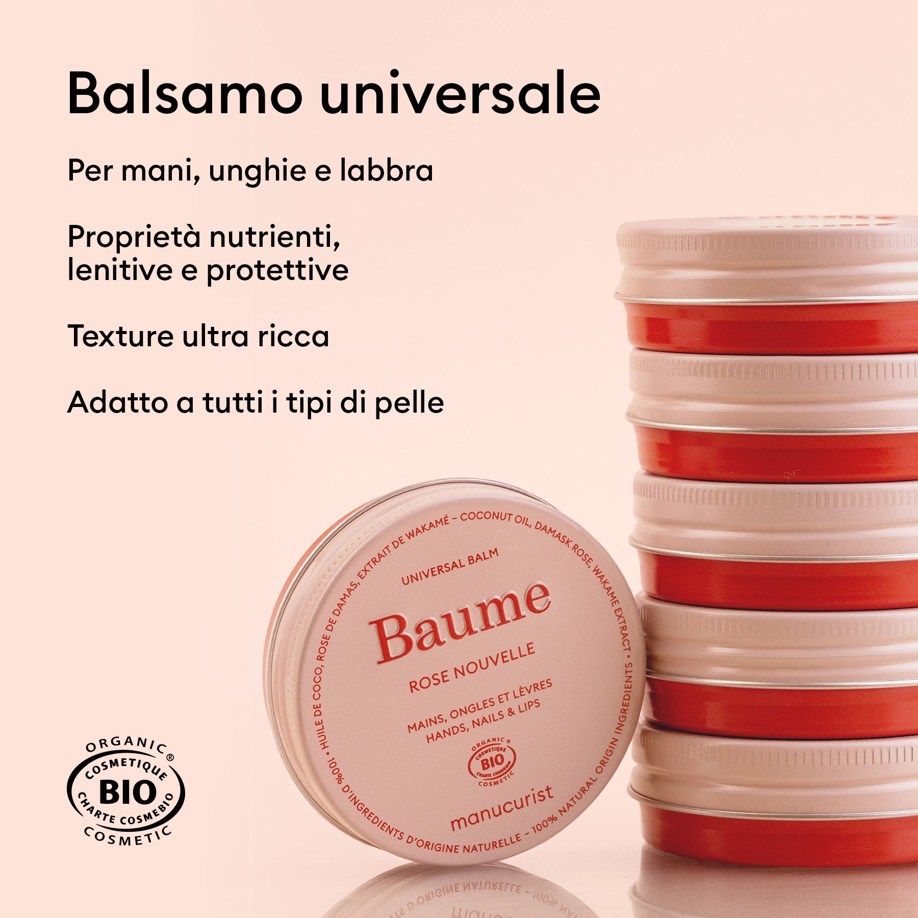 Manucurist Baume Rose baume lèvres ongles naturel