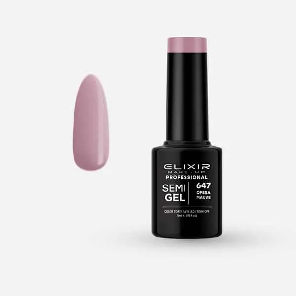 Élixir Semi Gel 647 vernis Opera Mauve 5ml longue tenue