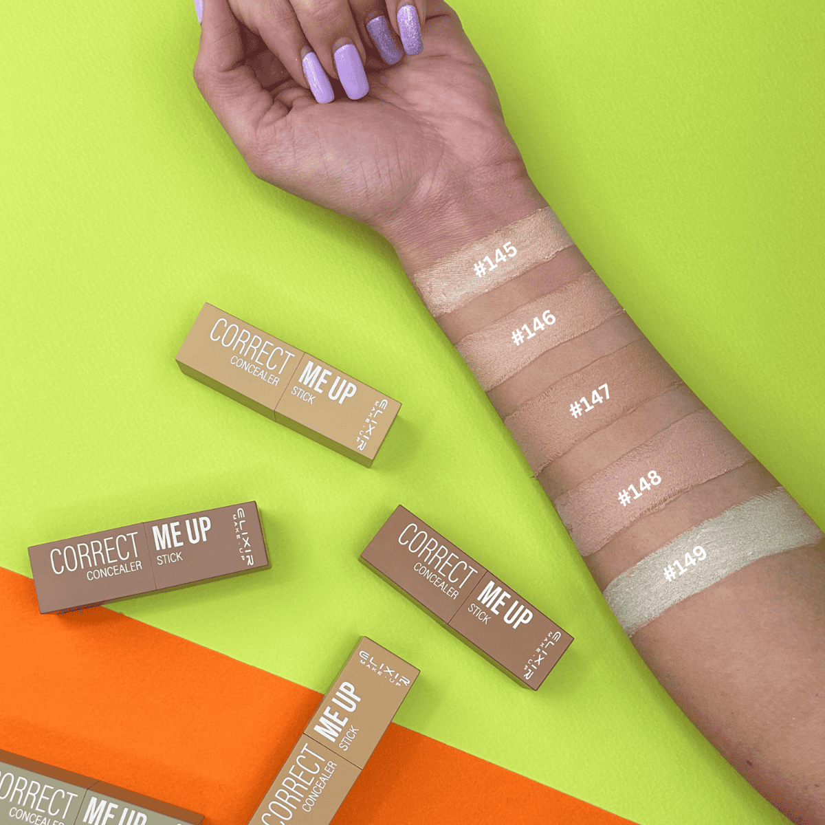 Élixir Correct Me Up #145 correcteur stick Nude couvrance totale