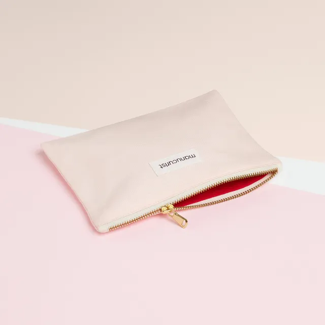Manucurist Pochette Rose trousse coton bio doublure rouge