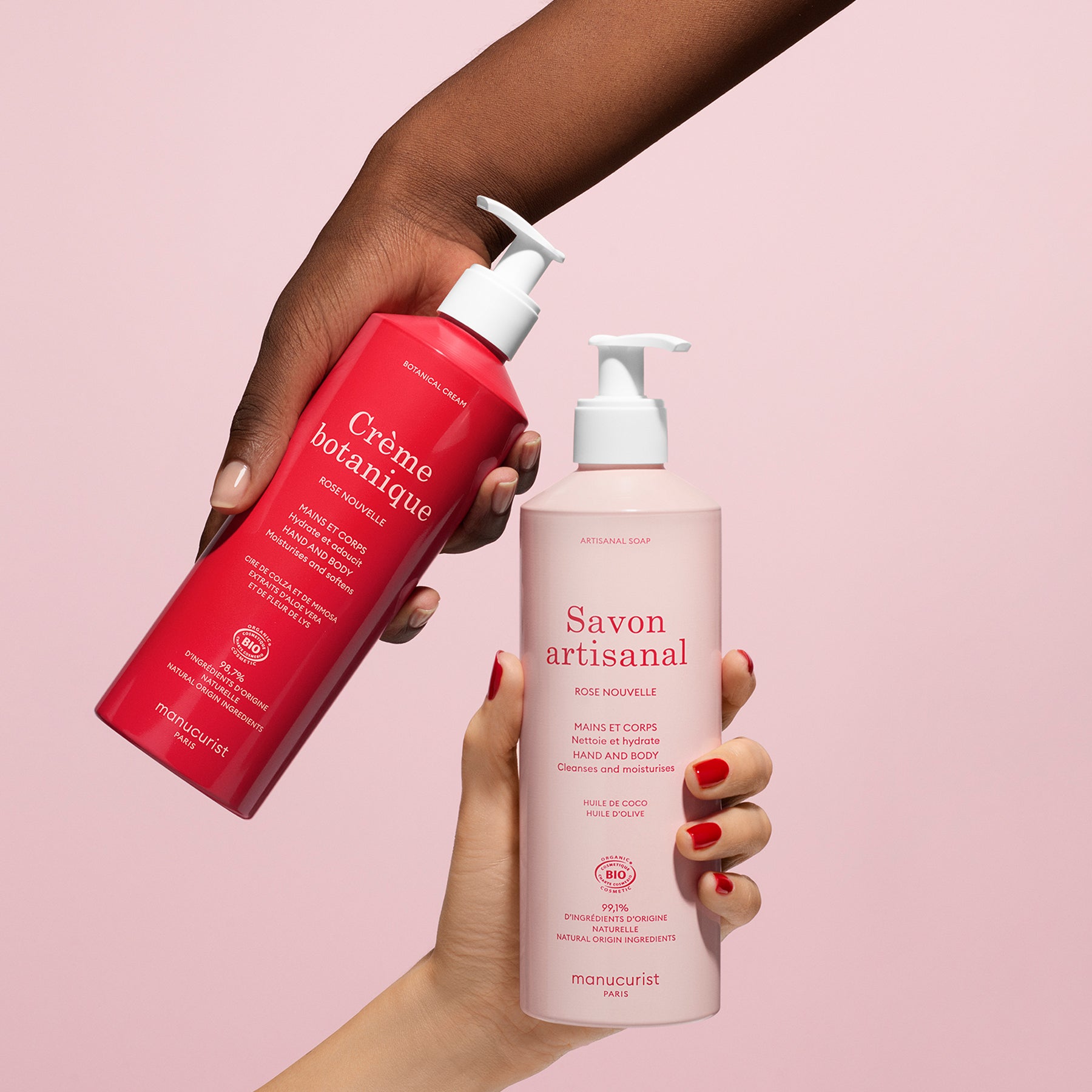 Manucurist Duo Rose Nouvelle savon + crème bio