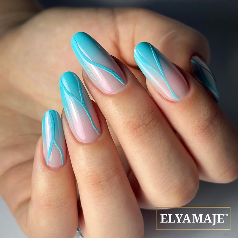 Elyamaje Ultra Baby Paint 10 gel nail art bleu turquoise