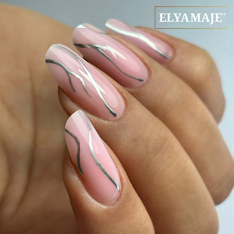 Elyamaje Metallic Painting Gel nail art lignes fines métallisé
