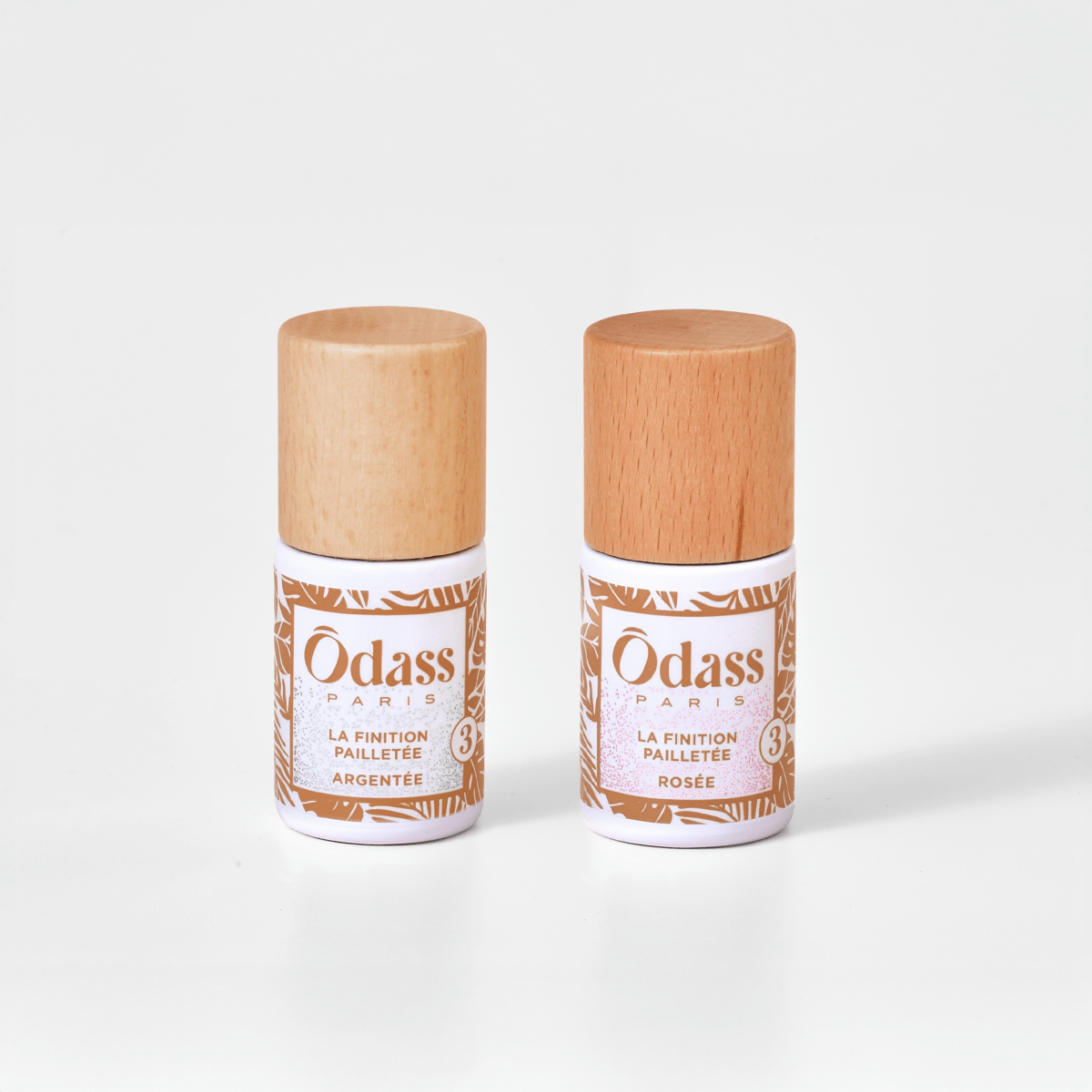 Ôdass Paris Duo Finition Pailletée Rosée Argentée vernis 2x10ml