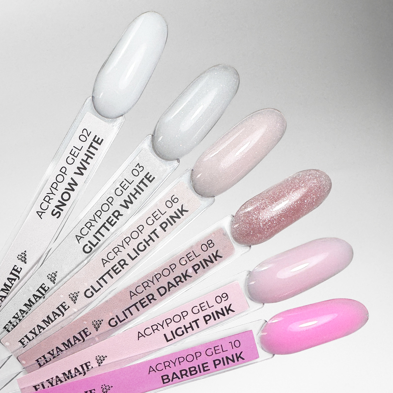 Elyamaje Acrypop coffret 6 gels UV 6x20ml flexible solide