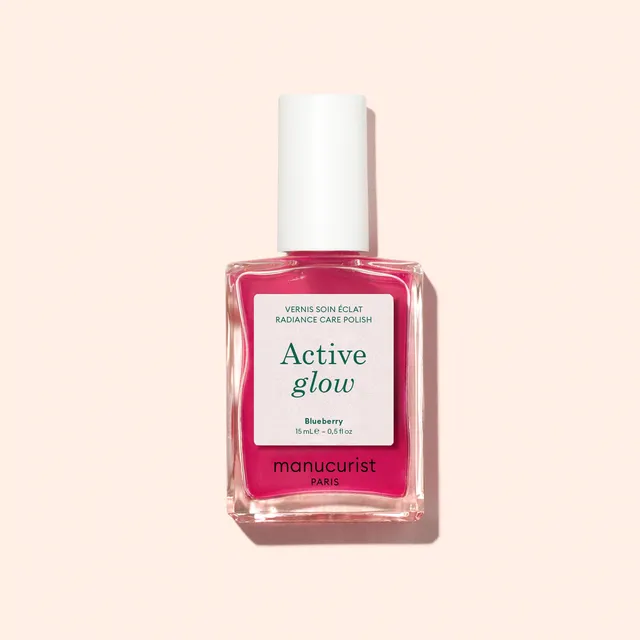 Manucurist Active Glow Blueberry vernis soin gloss rose