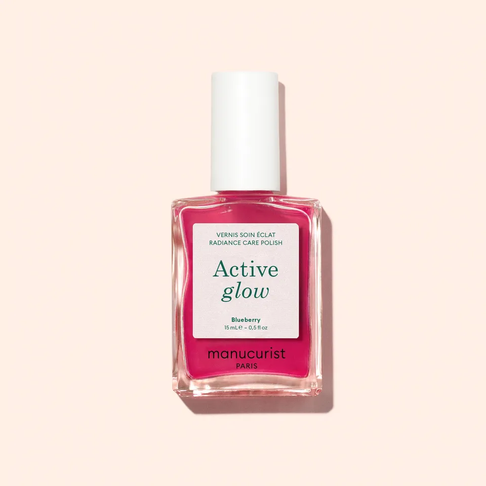 Manucurist Active Glow Blueberry vernis soin gloss rose