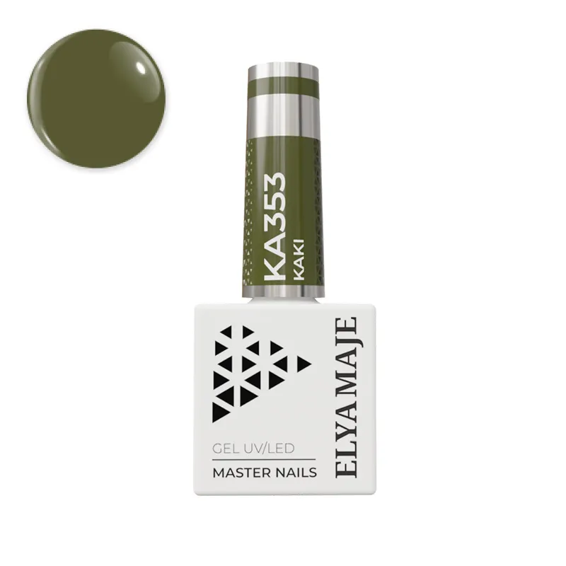 Elyamaje N°353 Kaki vernis semi-permanent couvrant
