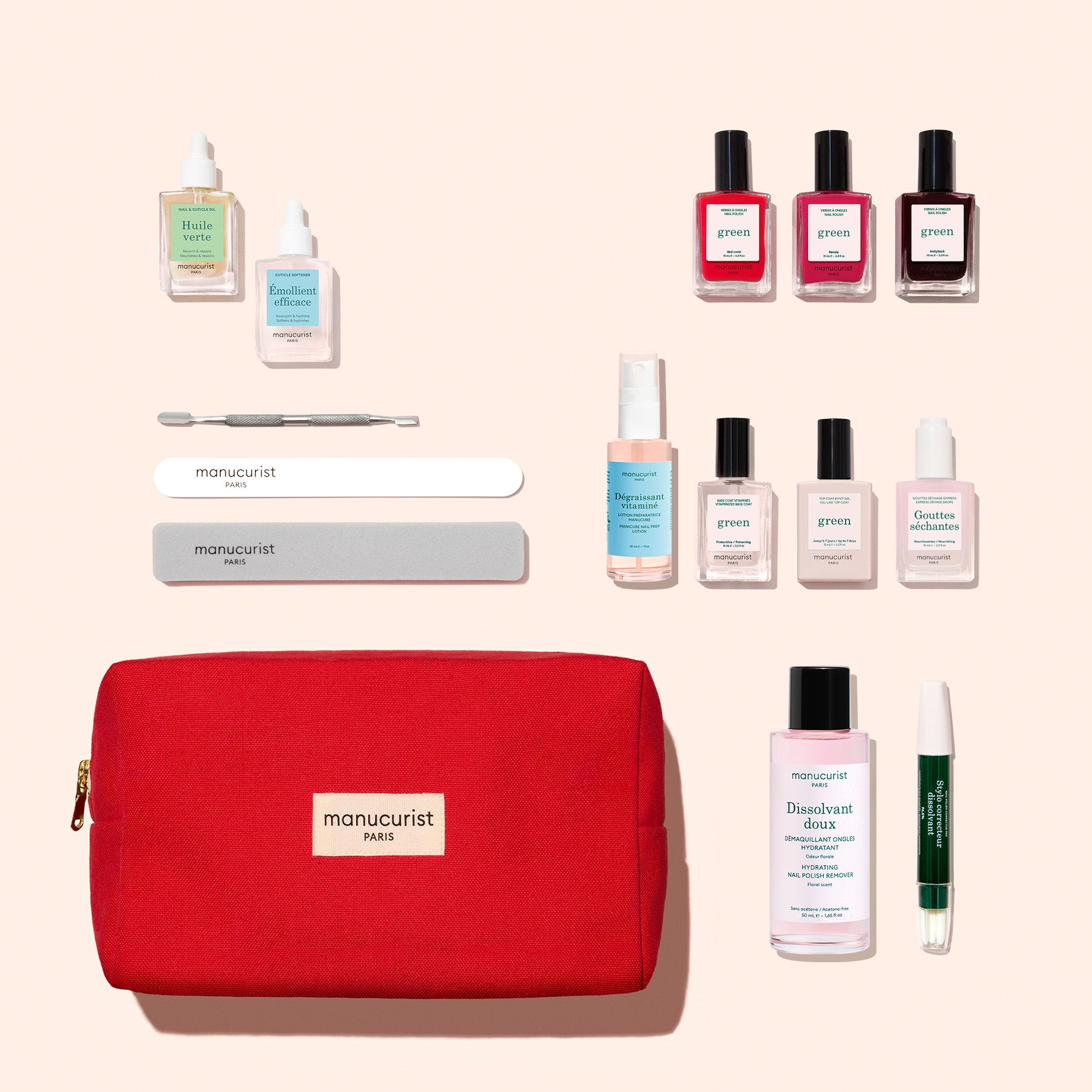 Manucurist Green Trousse Addict kit manucure 3 vernis
