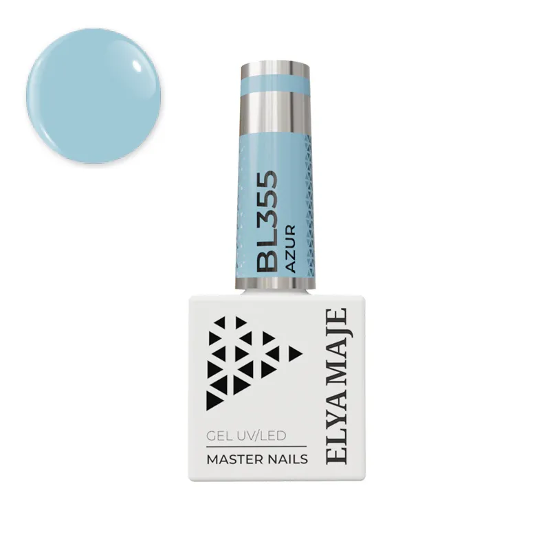 Elyamaje N° 355 vernis semi-permanent Azur bleu