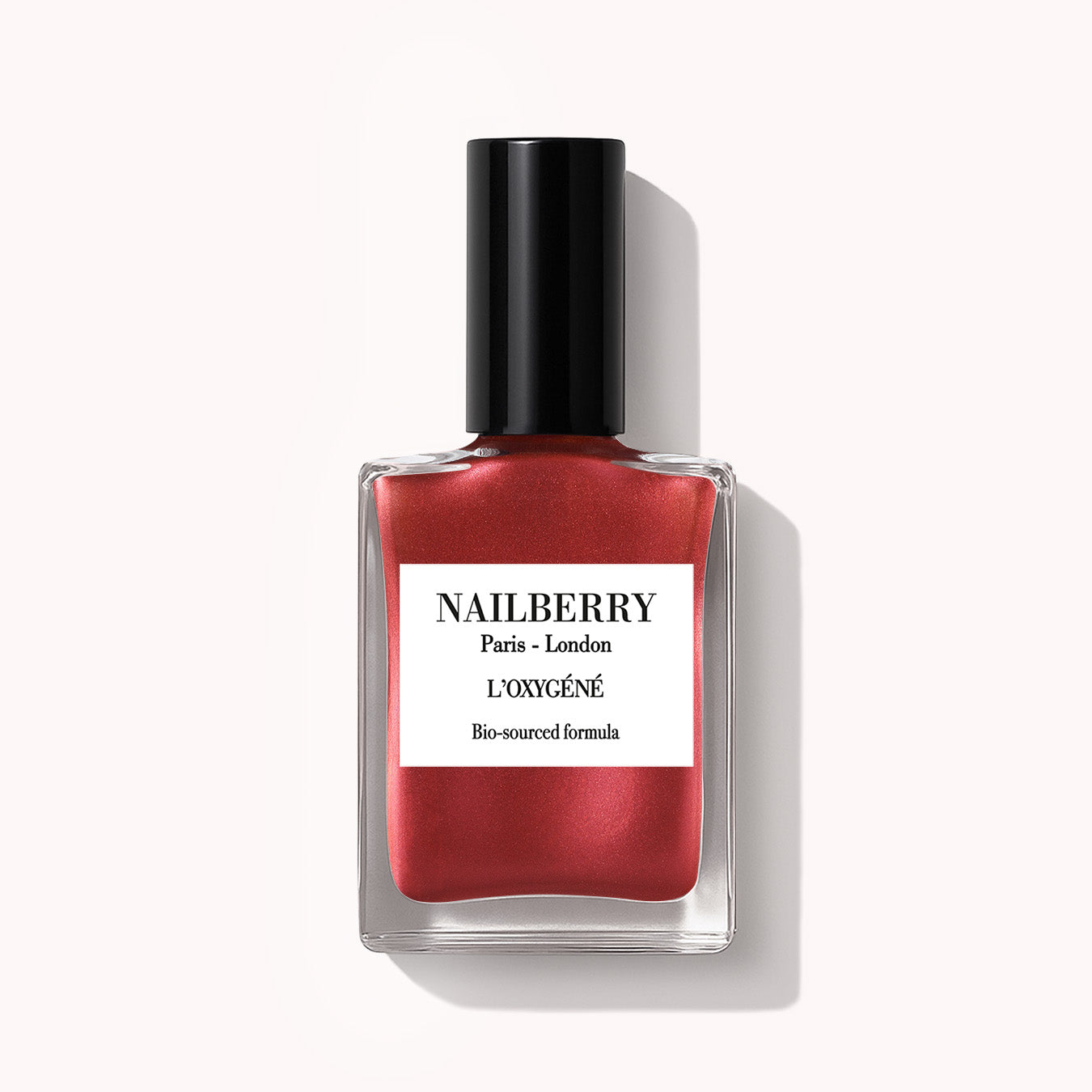 NAILBERRY L'oxygéné To The Moon & Back vernis 15ml rouge métallisé