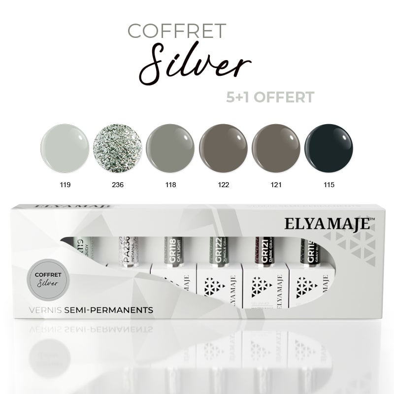 Elyamaje Coffret Silver Vernis Semi-Permanent Édition Limitée