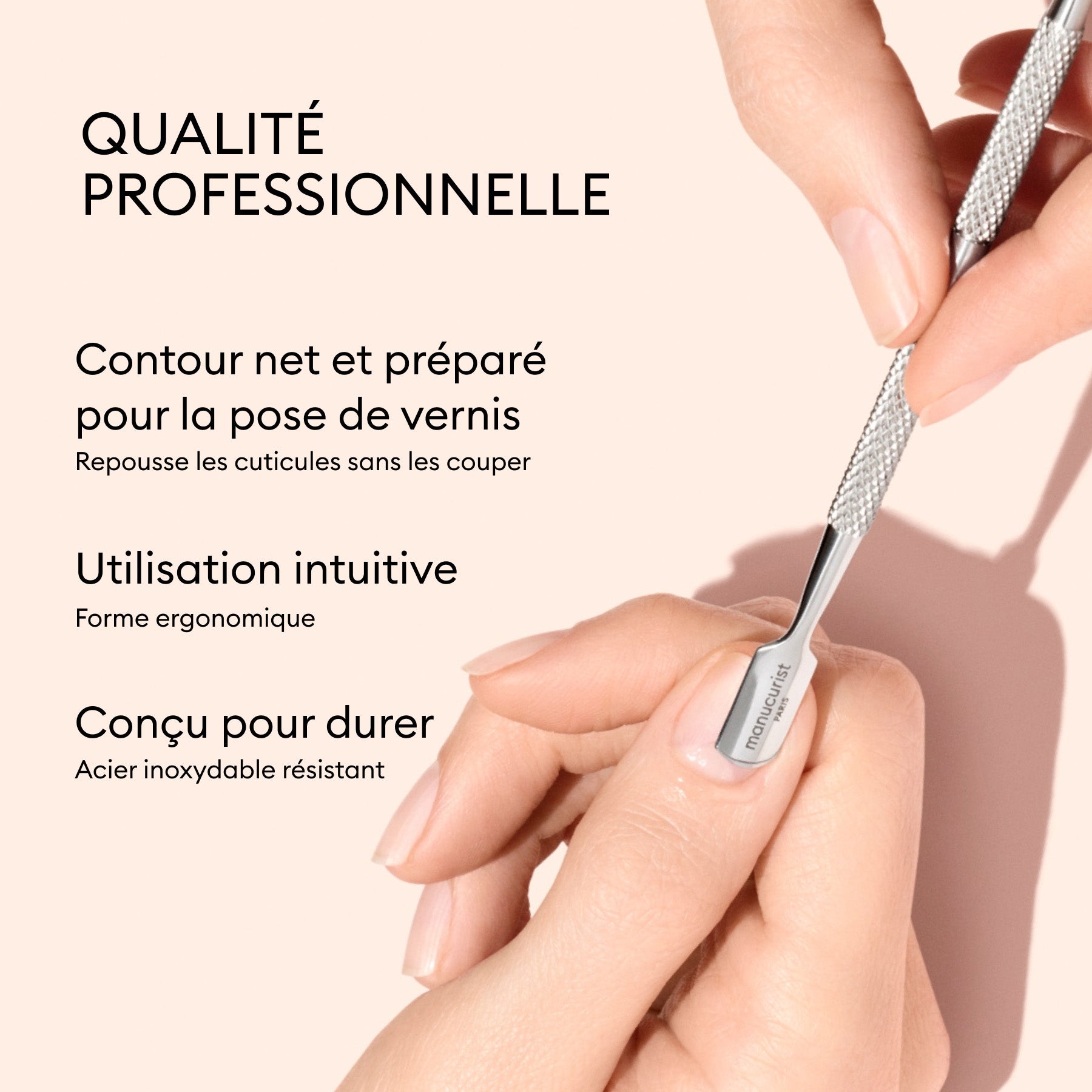 Manucurist Pousse-cuticules en acier outil inox