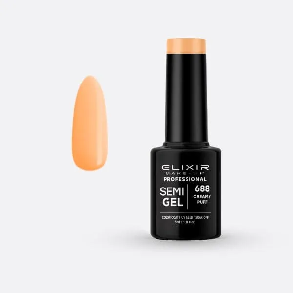 Élixir Semi Gel 688 Vernis Semi-Permanent Creamy Puff 5ml nude