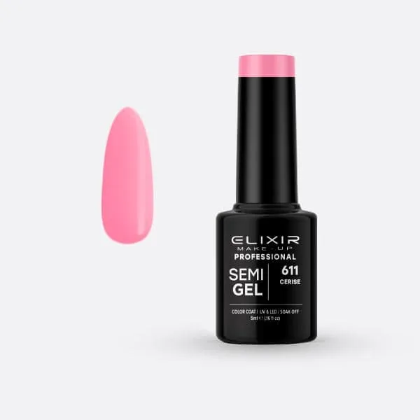 Élixir Semi Gel #611 vernis semi-permanent cerise 5 ml