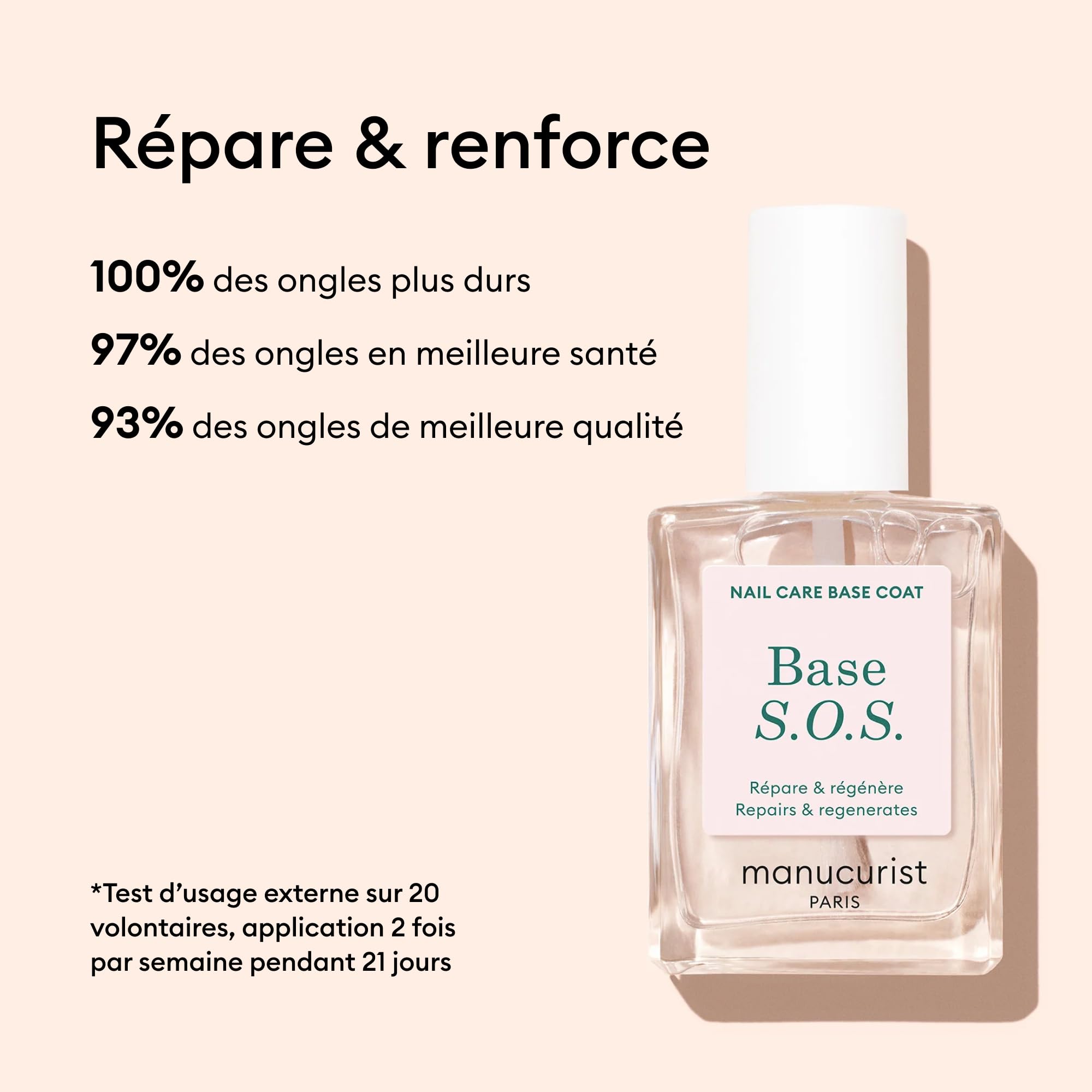 Manucurist Base S.O.S. soin fortifiant ongles très abîmés