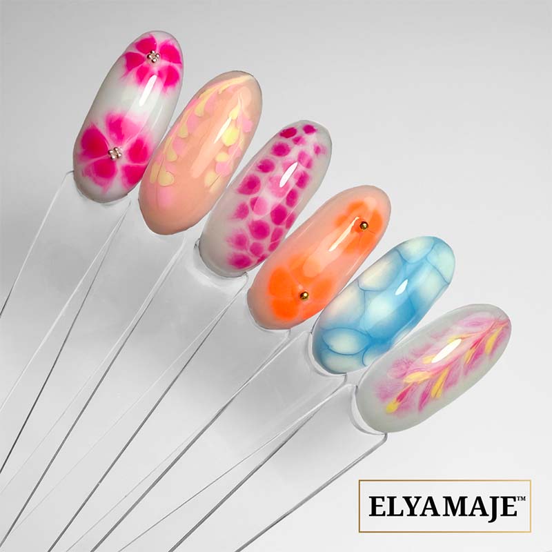 Elyamaje Blooming Gel gel nail art effet marbre diffusion