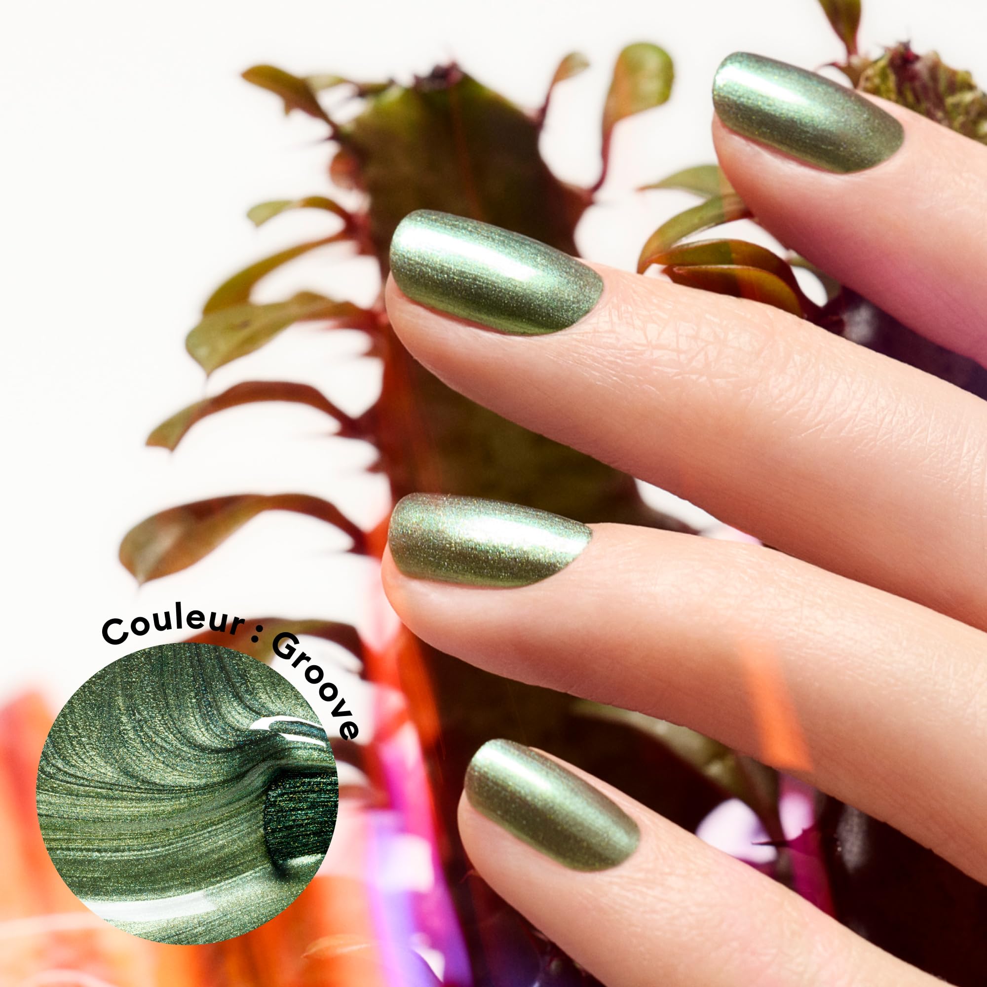 Manucurist Green Flash Groove vernis semi-permanent 15 ml vert nacré