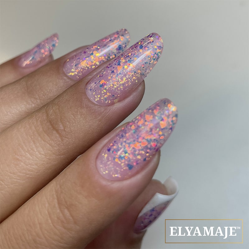 Elyamaje Paillette Creamy Gel Crystal Light Pink 04 gel rose pailleté