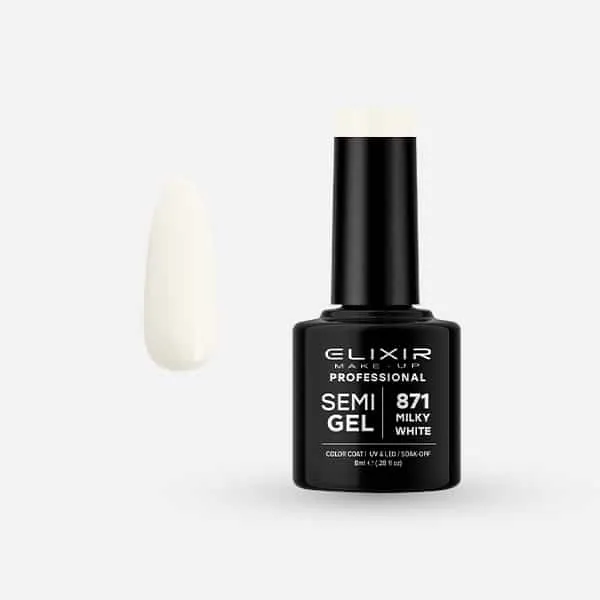 Élixir Semi Gel Vernis semi-permanent #871 Milky White 8 ml