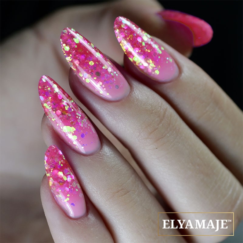 Elyamaje Creamy Gel Crystal Fuchsia n°07 gel pailleté
