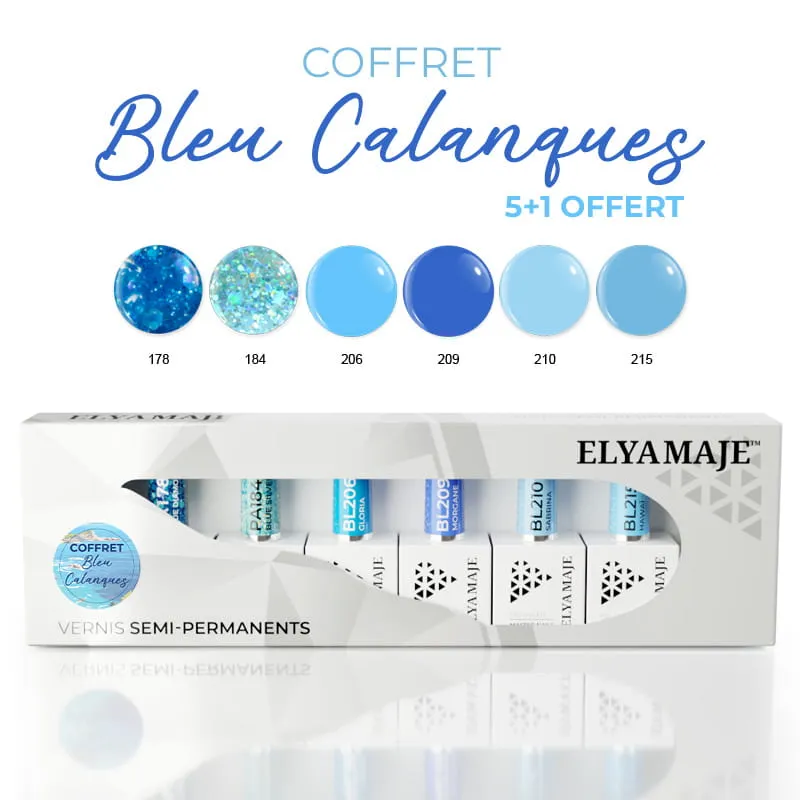 Elyamaje Coffret Bleu Calanques vernis semi-permanent édition limitée