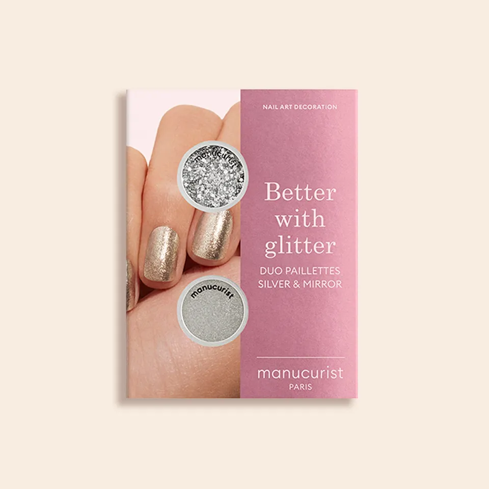 Manucurist Duo Paillettes Silver Mirror kit nail art nacré