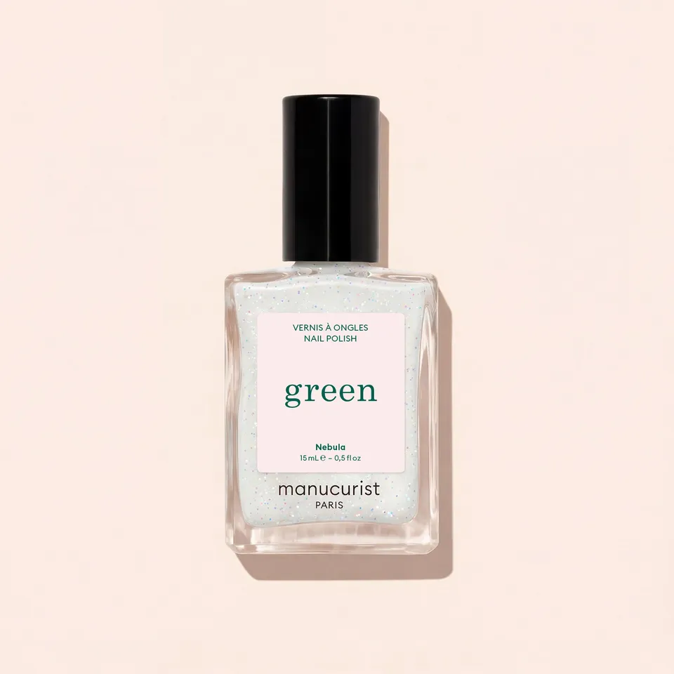 Manucurist Green Nebula vernis blanc holographique