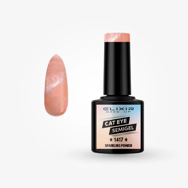 Élixir Semi Gel #1417 Sparkling Pumpkin vernis 8ml pailleté