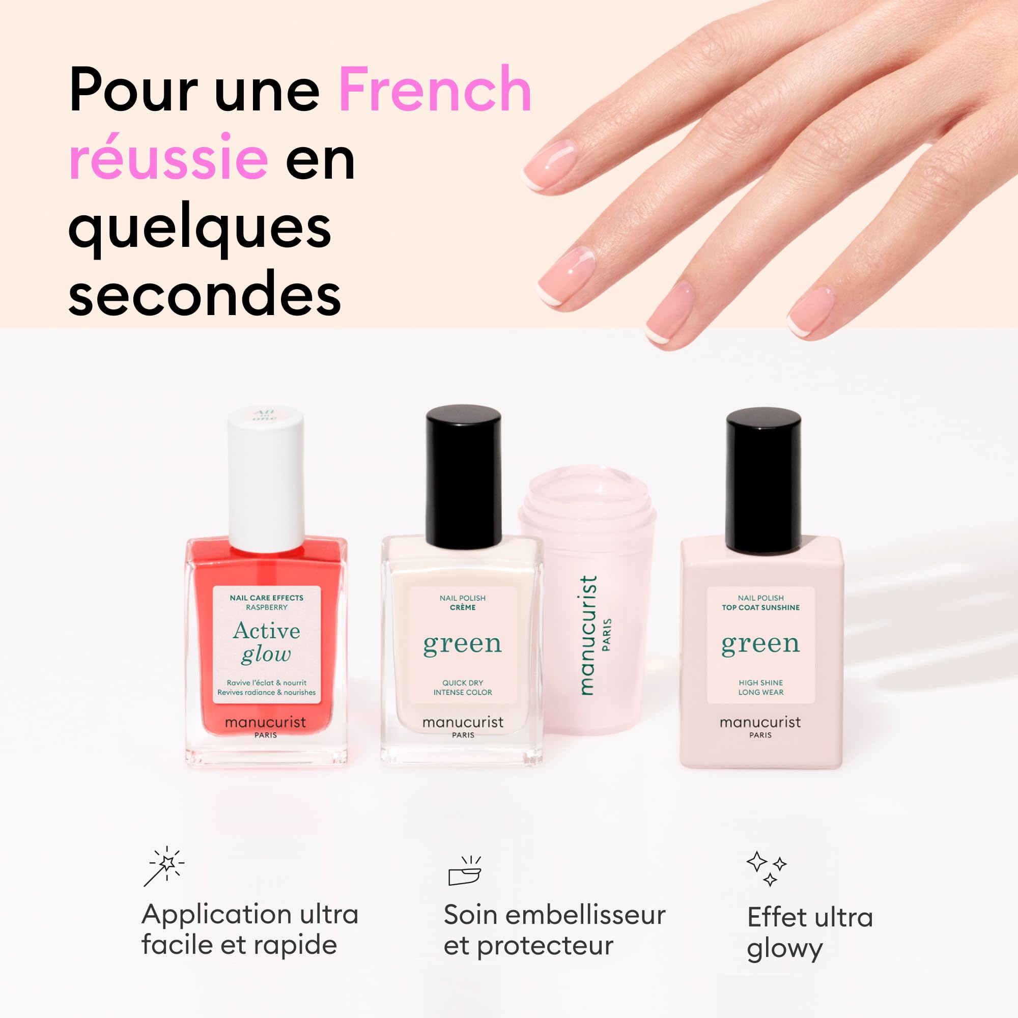 Manucurist Kit French Manucure coffret Active Glow Raspberry Crème