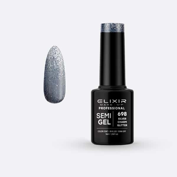 Élixir Semi Gel #698 vernis semi-permanent 5ml argent