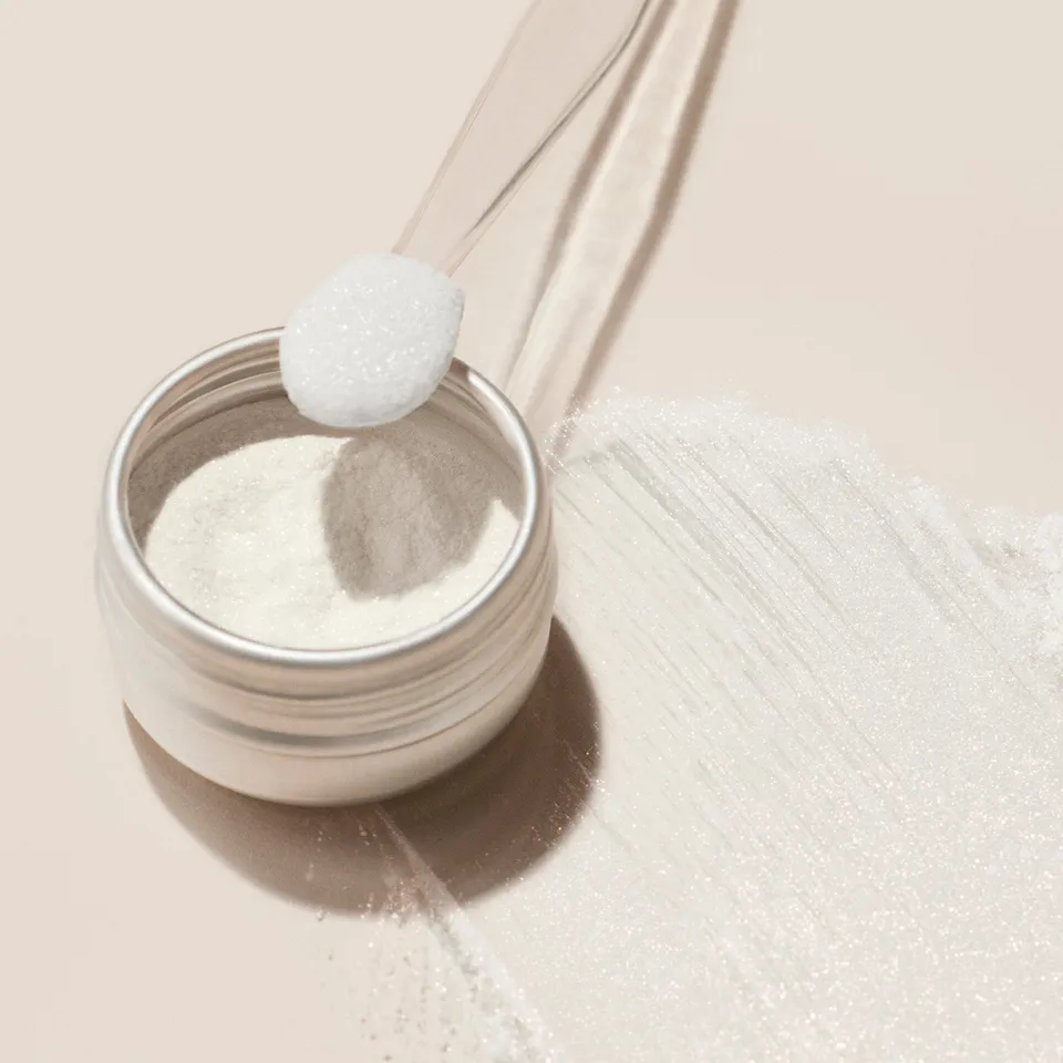 Manucurist White Glazed Effect poudre ongles nacre blanc