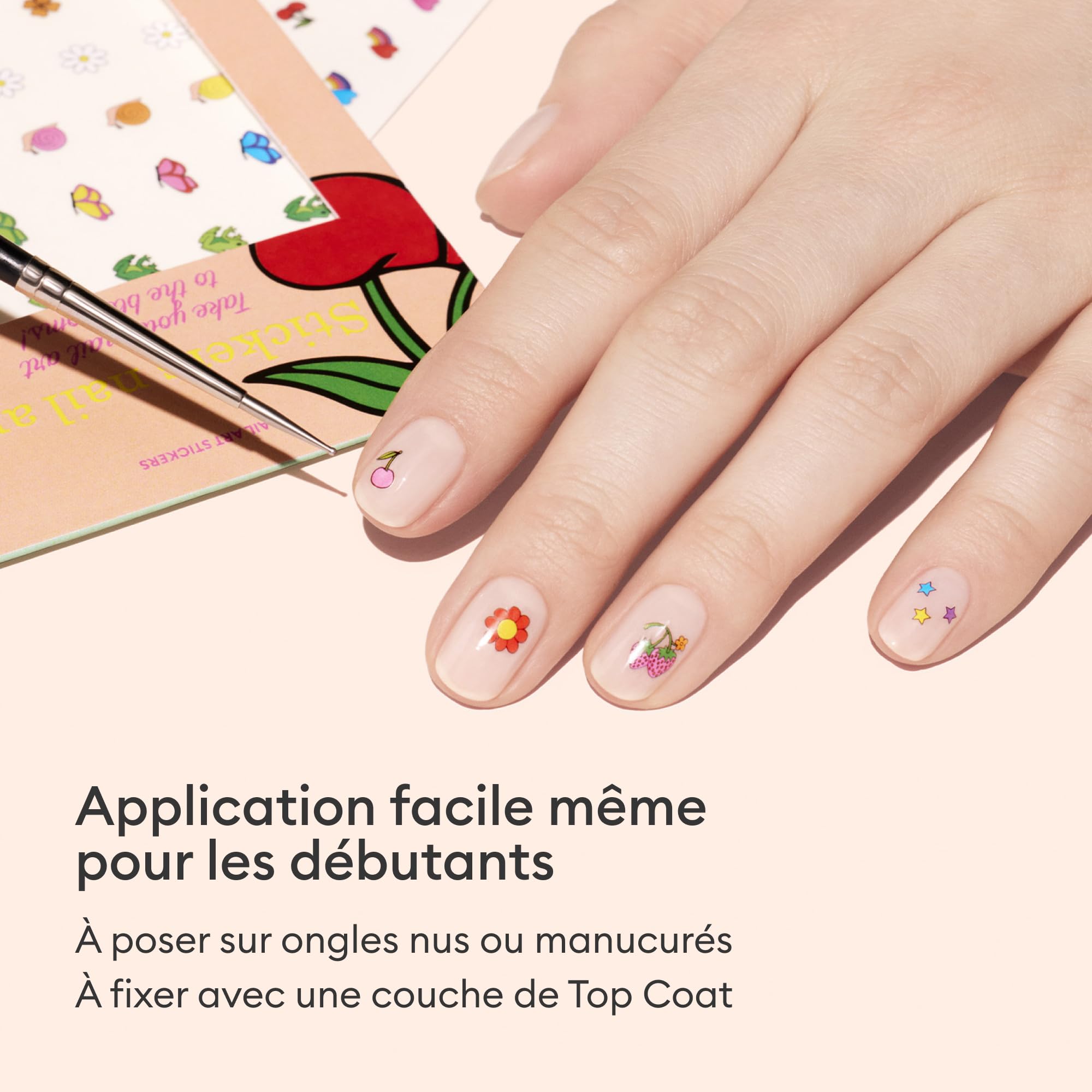 Manucurist Nail Art Été stickers ongles 3 feuilles colorés