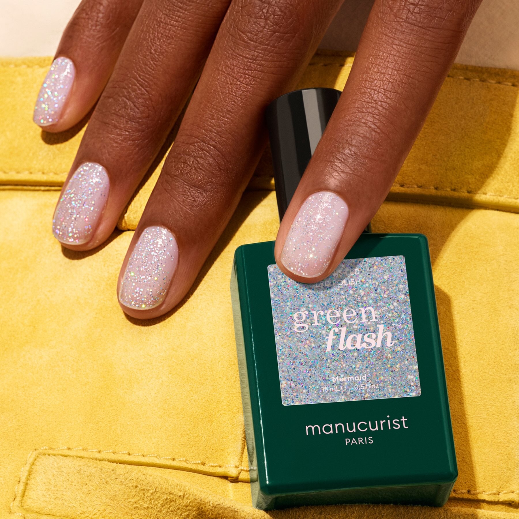 Manucurist Green Flash Mermaid vernis pailleté holographique