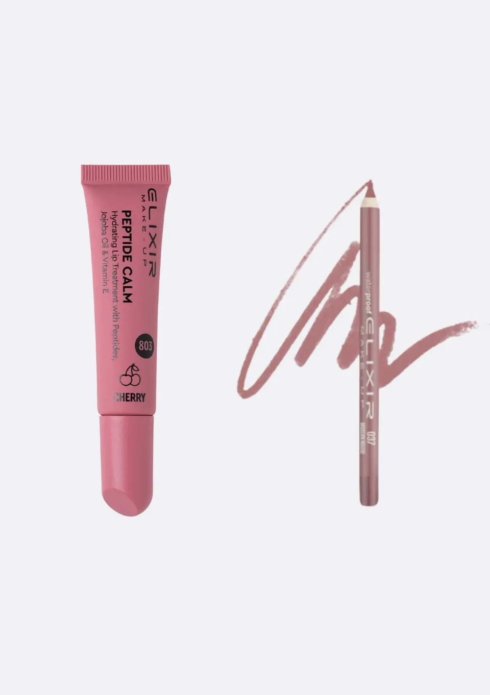 Élixir Peptide Combo Cherry Bomb soin lèvres + crayon waterproof
