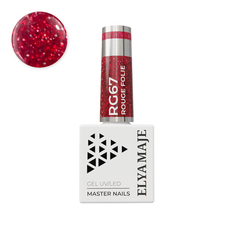 Elyamaje N°67 Rouge Folie vernis semi-permanent rouge