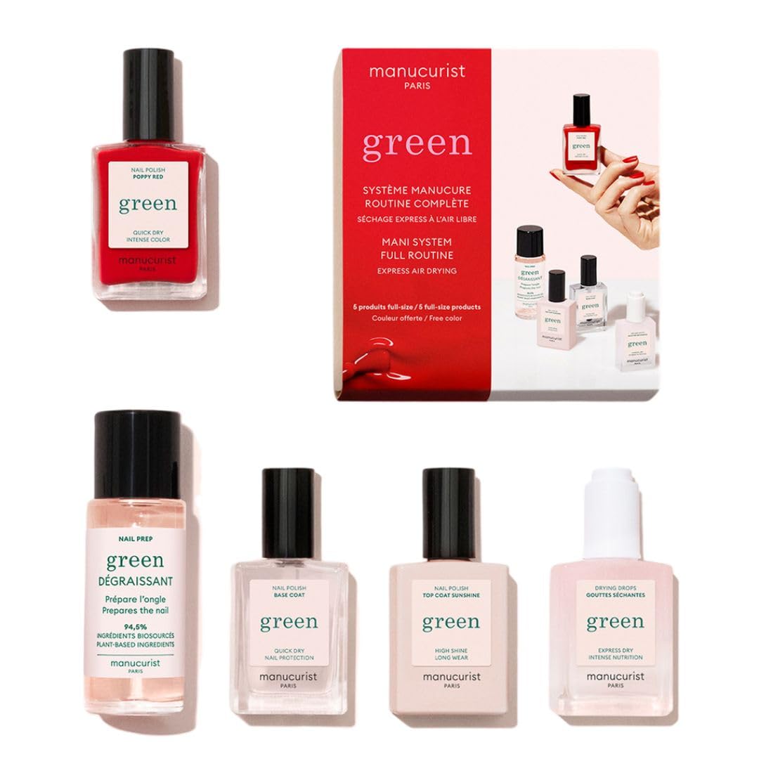 Manucurist Green kit vernis Hortencia rose pâle 5 produits