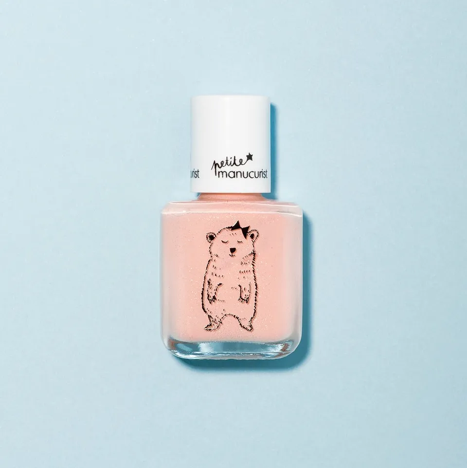 Manucurist Joy l’Oursonne vernis enfant pêche pailleté