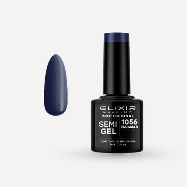 Élixir Semi Gel #1056 vernis semi-permanent 8ml bleu prusse