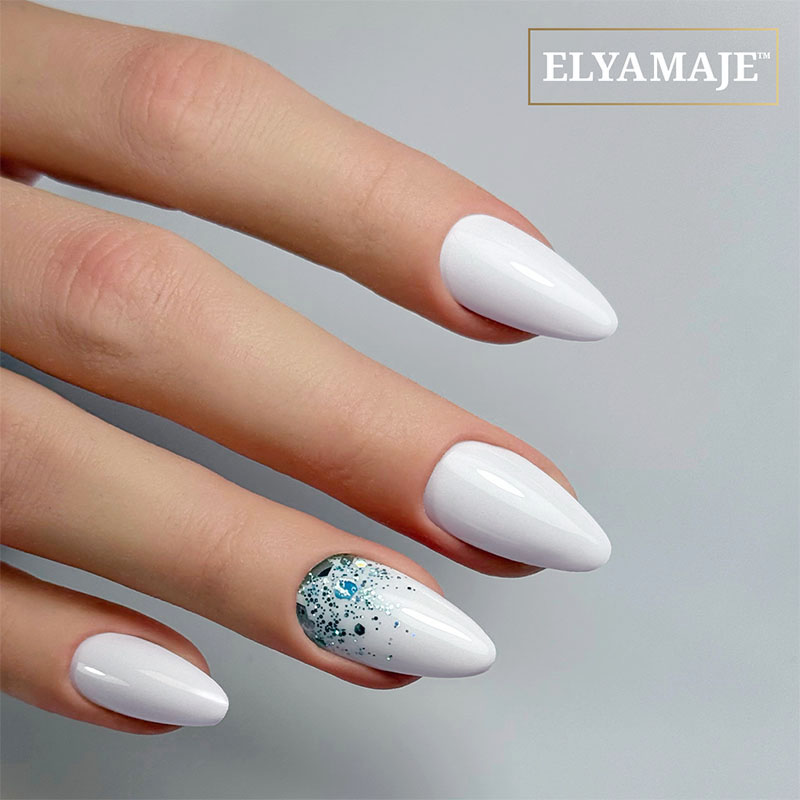 Elyamaje N°157 Cold White vernis semi-permanent blanc