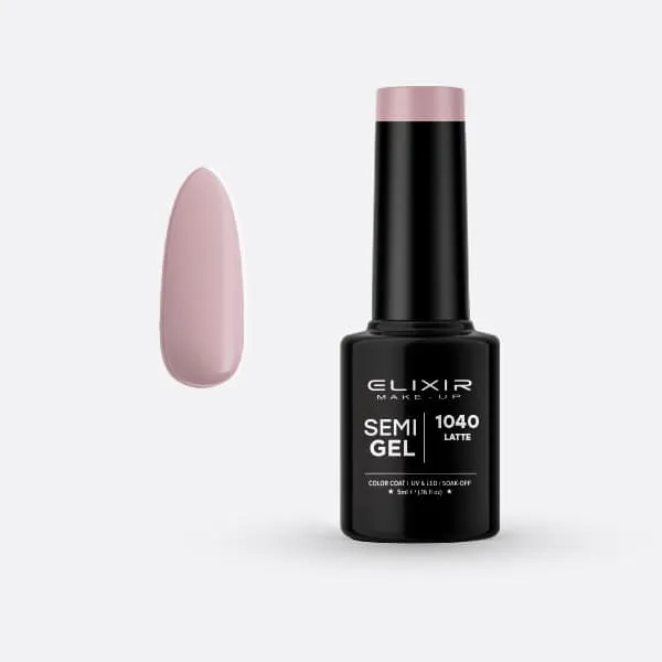 Élixir Semi Gel vernis semi-permanent 1040 Latte 5ml longue tenue