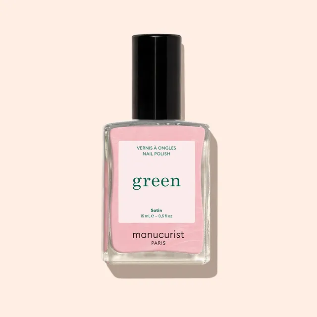 Manucurist Green Satin vernis à ongles rose pâle nacré