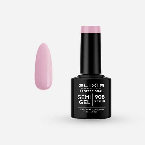 Élixir Semi Gel vernis semi-permanent N°908 orchidée 8ml