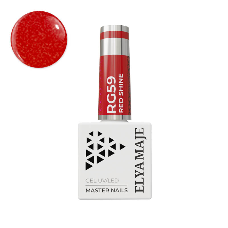 Elyamaje N°59 Red Shine vernis semi-permanent rouge