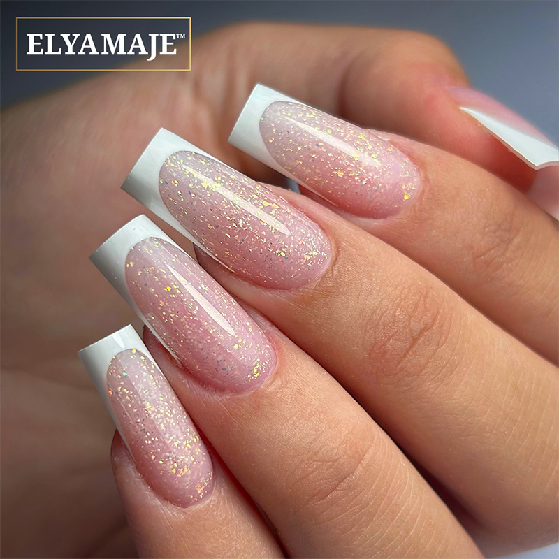 Elyamaje Flake Creamy Gel Nude Pink n°04 gel construction