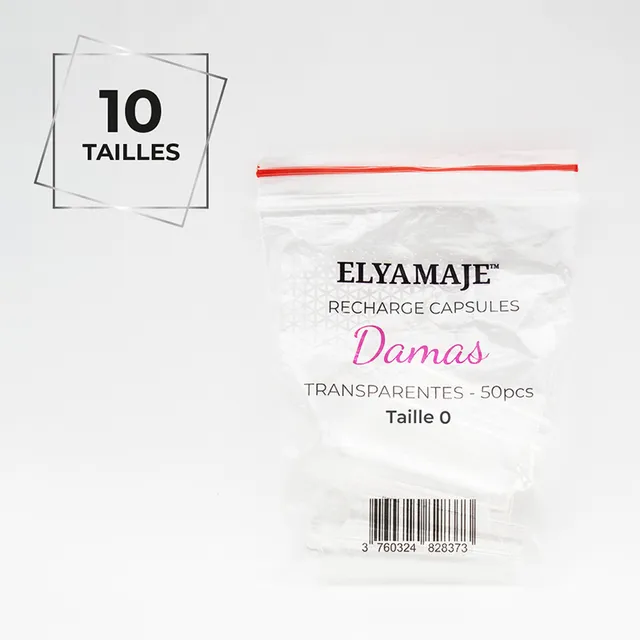 Elyamaje Damas capsules coffin transparentes 50 pcs