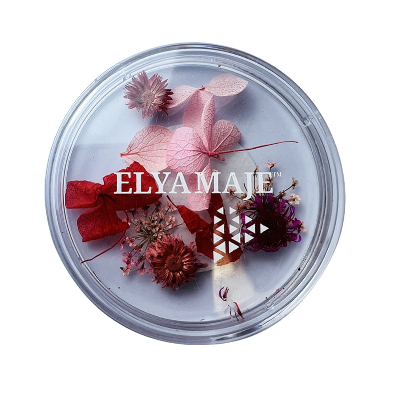 ELYAMAJE Flower 2 fleurs séchées ongles incrustation