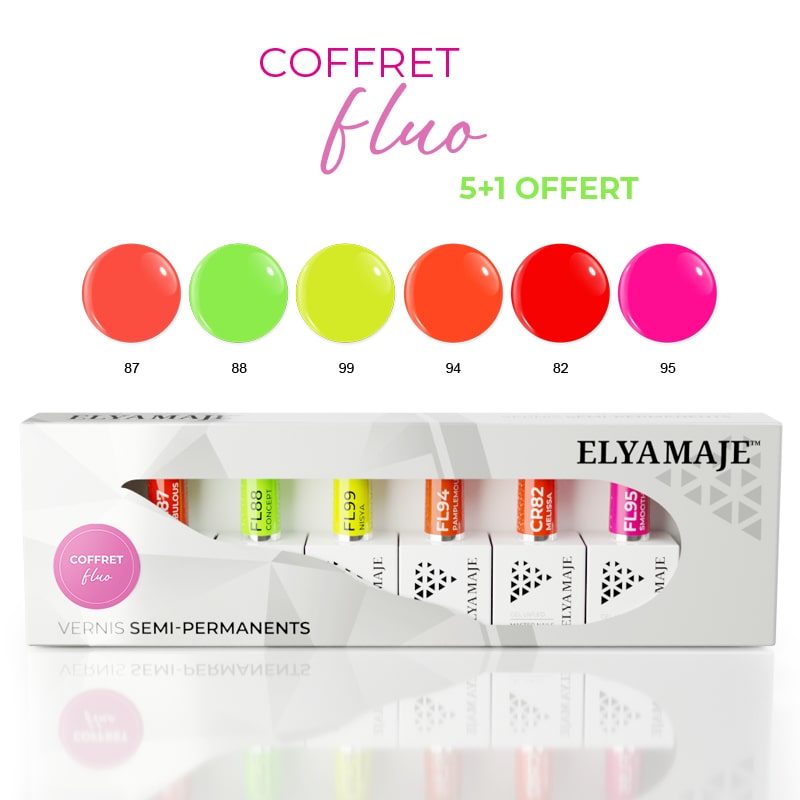 Elyamaje Coffret Fluo vernis semi-permanent édition limitée