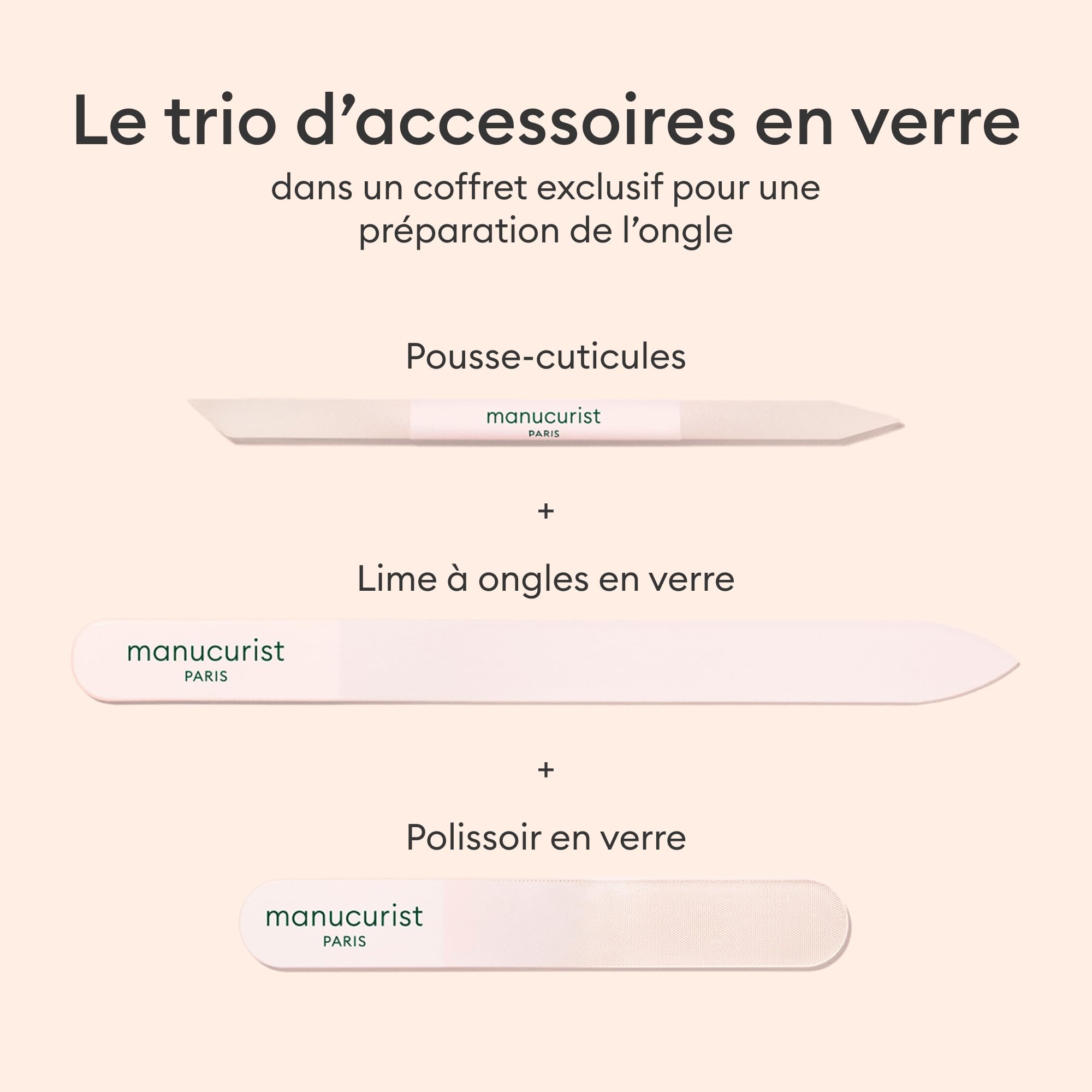 Manucurist Trio Coutellerie coffret manucure verre 3 pièces